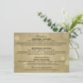 Carte D'accompagnement Elégant Champagne Gold Black Mariage Information (Debout devant)