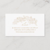 Carte D'accompagnement Elégant Champagne Mariage baroque (Devant)