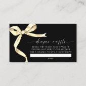 Carte D'accompagnement Élégant chaudière dorée Raffle (Devant)