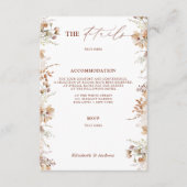 Carte D'accompagnement Elegant Chic Floral Détails Mariage QR Code (Devant)