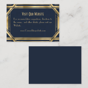 Carte D'accompagnement Élégant chic Great Gatsby Détails Mariage Enclos