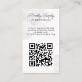 Carte D'accompagnement Elegant chic photo QR Code en ligne RSVP (Devant)
