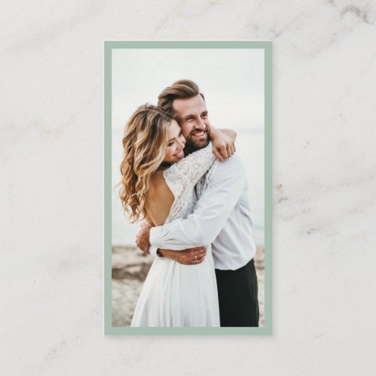 Carte D'accompagnement Elegant chic photo QR Code en ligne RSVP (Dos)