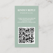 Carte D'accompagnement Elegant chic photo QR Code en ligne RSVP (Devant)