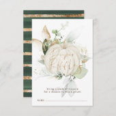 Carte D'accompagnement Elégant Chute Citrouille Verdure Doré Déchets Raff (Devant / Derrière)