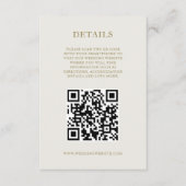 Carte D'accompagnement Elegant Classic Gold Mariage QR code Détails (Devant)