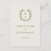 Carte D'accompagnement Elegant Classic Gold Mariage QR code Détails (Dos)