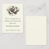Carte D'accompagnement Elégant Classic Ivory Mariage Website Enclôture (Devant / Derrière)