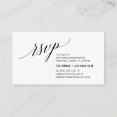 Carte D'accompagnement Élégant Classic minimal, Script noir, RSVP (Devant)