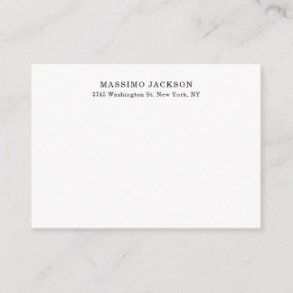 Carte D'accompagnement Élégant Classique Noir Blanc Minimaliste