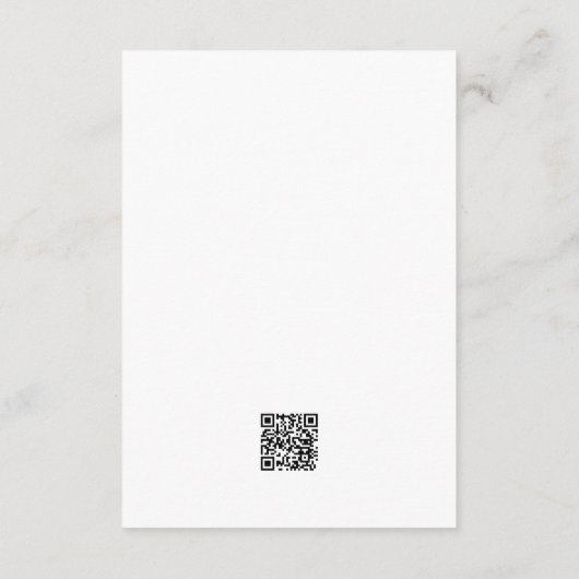 Carte D'accompagnement Élégant classique noir et blanc Mariage de code QR (Dos)