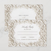 Carte D'accompagnement Elegant Classy Baroque Frame RSVP (Devant / Derrière)