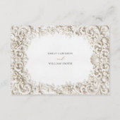 Carte D'accompagnement Elegant Classy Baroque Frame RSVP with QR Code (Dos)