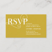 Carte D'accompagnement Élégant Classy, Gold Script, réponse RSVP (Devant)