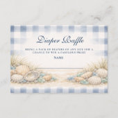 Carte D'accompagnement Elegant Coastal Seashell Diapper Raffle (Devant)