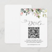 Carte D'accompagnement Élégant Code QR Botanique Eucalyptus Mariage (Devant / Derrière)