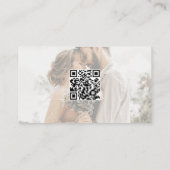 Carte D'accompagnement Élégant Code QR de Mariage Moderne Mini (Dos)