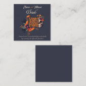 Carte D'accompagnement Élégant Code QR Floral Minimaliste Gothique Détail (Devant / Derrière)