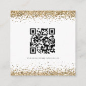 Carte D'accompagnement Elégant Code QR Gold Parties scintillant Mariage R (Dos)