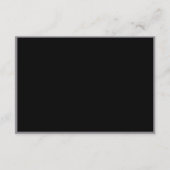 Carte D'accompagnement Élégant Code QR Mat Noir Détails Mariage (Dos)