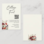 Carte D'accompagnement Elegant College Twins Graduation Fund QR Code (Devant / Derrière)