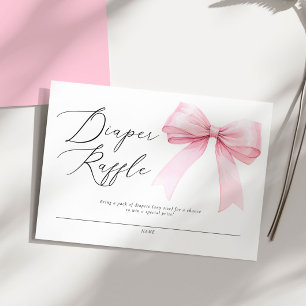 Carte D'accompagnement Élégant Coquette Rose Coquette Papillon Raffle Bab