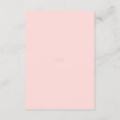 Carte D'accompagnement Élégant Coral rose QR Code moderne Mariage (Dos)