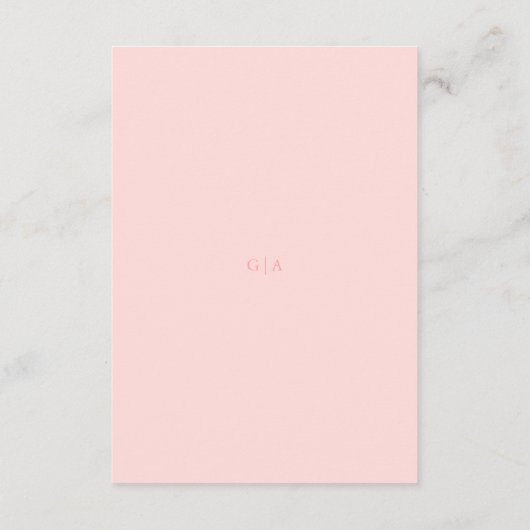 Carte D'accompagnement Élégant Coral rose QR Code moderne Mariage (Dos)