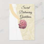 Carte D'accompagnement Élégant Crème Mariage Gown Mesures de sécurité (Devant)