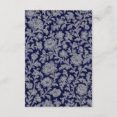 Carte D'accompagnement Elegant Crest Monogram Navy Heritage Wedding (Dos)