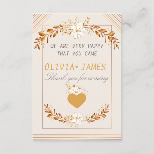 Carte D'accompagnement Elegant Customizable Wedding Enclosure Card (Dos)
