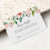 Carte D'accompagnement Élégant Dainty Automne Floral Diaper Raffle Ticket