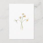 Carte D'accompagnement Elegant Daisy Watercolor Minimalist Wedding (Dos)