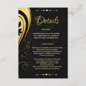 Carte D'accompagnement Elégant Design Gold Black Deco Détails Mariage (Devant)