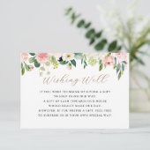 Carte D'accompagnement Elégant désir floral bien (Debout devant)