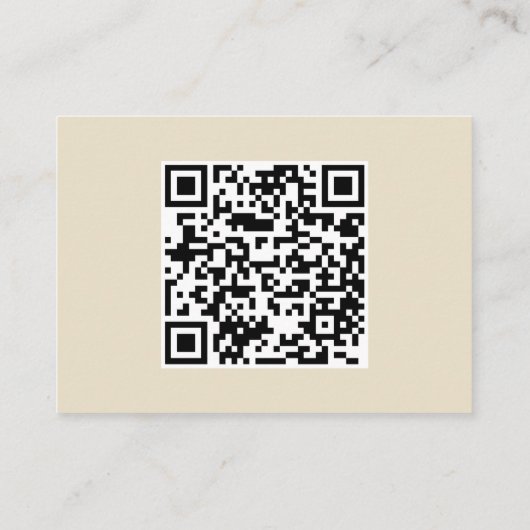 Carte D'accompagnement Élégant dessin floral Gold Script QR Code Mariage (Dos)