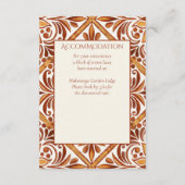 Carte D'accompagnement Élégant détail mariage en terre cuite mexicaine Ta (Dos)