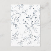 Carte D'accompagnement Elegant Dusty Blue Floral Wedding Enclosure Card (Dos)