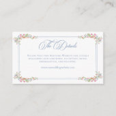 Carte D'accompagnement Elegant Dusty Blue Pastel Wildflower Crest Wedding (Devant)
