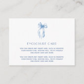 Carte D'accompagnement Elégant Dusty Blue Tying La Fête des mariées Knot (Devant)