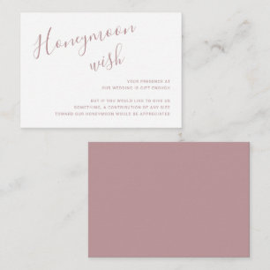 Carte D'accompagnement Elégant Dusty Rose Mariage moderne