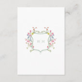 Carte D'accompagnement Elegant Dusty Sage Pastel Wildflower Crest Wedding (Dos)