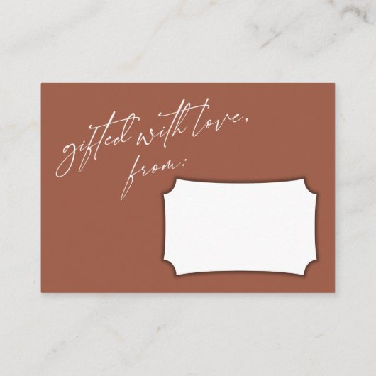 Carte D'accompagnement Élégant écriture manuscrite affichage douche en te (Dos)