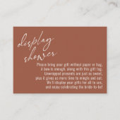 Carte D'accompagnement Élégant écriture manuscrite affichage douche en te (Devant)