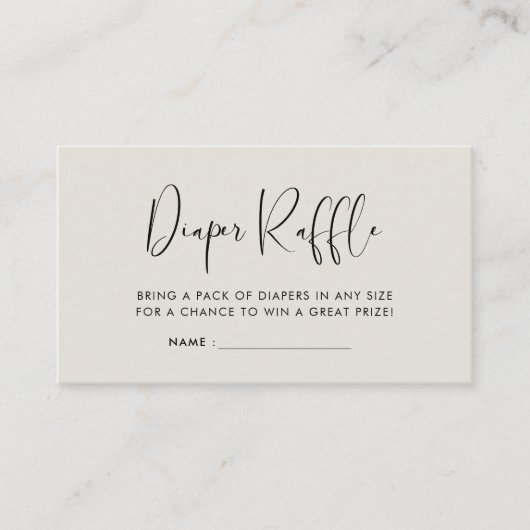 Carte D'accompagnement Élégant et moderne baby shower diaper insertion de (Devant)