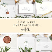 Carte D'accompagnement Elégant et simple, Mariage de verdure QR Code RSVP