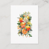 Carte D'accompagnement Elégant été Orange Fruit Détails Mariage (Dos)