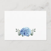Carte D'accompagnement Elegant Eucalyptus Blue Hydrangea Détails du Maria (Dos)