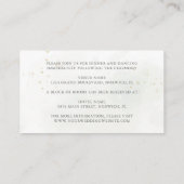 Carte D'accompagnement Elégant Eucalyptus Feuille Mariage or vert (Dos)