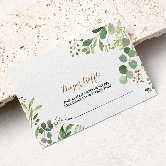 Carte D'accompagnement Elégant Eucalyptus Feuilles de verdure Déchets Raf